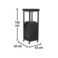 Gaskamin Ridera 6,5 KW Mit Panoramaglas Und Lava-Deko-Steinen -Startseite Umfassend 048126602964 VM01 221220 L