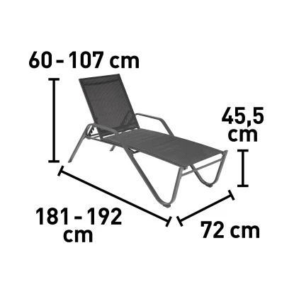 Sonnenliege Pacora Aus Textilen Anthrazit XL 3 Sonnenliege Pacora Aus Textilen Anthrazit XL – Bild 3