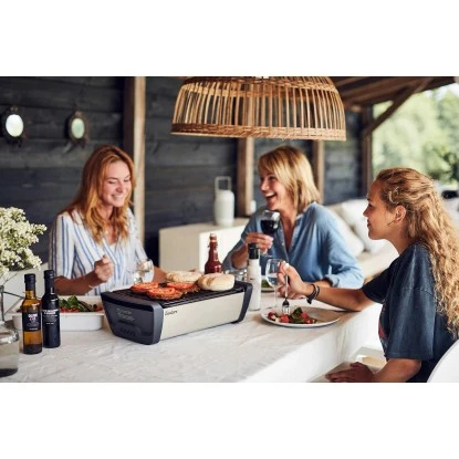 Enders®Holzkohle-Tischgrill Aurora Taupe Raucharm 8 Enders®Holzkohle-Tischgrill Aurora Taupe Raucharm – Bild 8