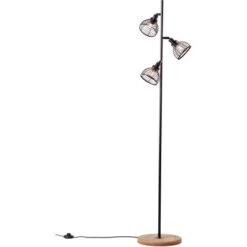 Brilliant Stehleuchte Avia Schwarz Und Holz -Startseite Umfassend 4004353397004 4731 CU 03