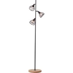 Brilliant Stehleuchte Avia Schwarz Und Holz -Startseite Umfassend 4004353397004 4731 S 01