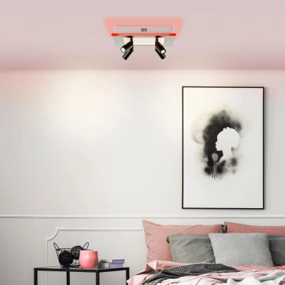 Brilliant LED-Spotplatte Alfie 4-flammig Weiß Und Schwarz 3 Brilliant LED-Spotplatte Alfie 4-flammig Weiß Und Schwarz – Bild 3