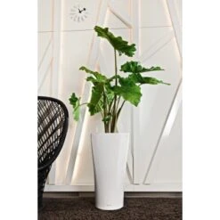 Lechuza Pflanzgefäß Delta Premium Ø 30 Cm X 56 Cm Weiß Hochglanz -Startseite Umfassend 4008789155009 4186 4
