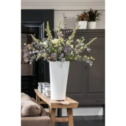 Lechuza Pflanzgefäß Delta Premium Ø 30 Cm X 56 Cm Weiß Hochglanz -Startseite Umfassend 4008789155009 4186 6