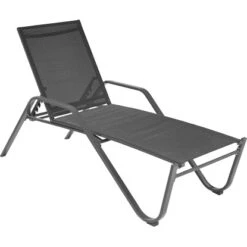 Sonnenliege Pacora Aus Textilen Anthrazit XL