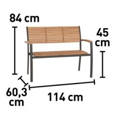 Gartenbank Bonlee 2-Sitzer FSC® 84,5 Cm X 114 Cm X 60,25 Cm -Startseite Umfassend 4048124988053 VM 01