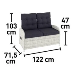 Lounge-Set Kalgan 6-teilig Wicker Eisgrau (B-Ware) -Startseite Umfassend 4048126625642 170