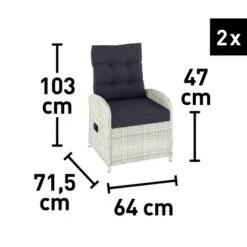 Lounge-Set Kalgan 6-teilig Wicker Eisgrau (B-Ware) -Startseite Umfassend 4048126625642 180