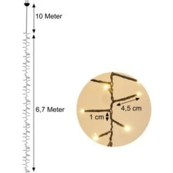 Amare LED-Lichterkette Galaxie 400 LEDs Mit Fernbedienung 6,7 M Warmweiß -Startseite Umfassend 4251083906468 4655 03