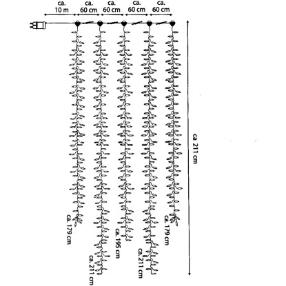 Amare LED-Clusterlichterkette Lichtervorhang Weiß 6 Amare LED-Clusterlichterkette Lichtervorhang Weiß – Bild 6