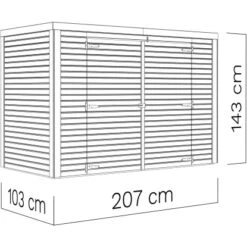 Bertilo Gartenschrank Box Bike 103 Cm X 207 Cm Anthrazit FSC® -Startseite Umfassend 42686005288 11021300 VM 01