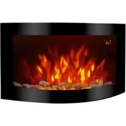 El Fuego Elektrokamin Davos (Zürich 2.0) Schwarz LED-Beleuchtung Dimmbar 2 KW -Startseite Umfassend 835888 2240 AY6191 2