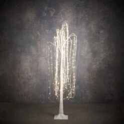 LED-Weidebaum Weiß Classic Weiß 400 Led IP44 Und Timer 150 Cm X Ø 80 Cm