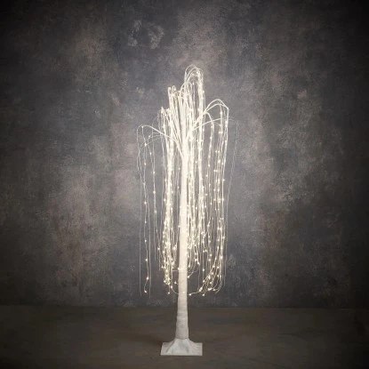 LED-Weidebaum Weiß Classic Weiß 400 Led IP44 Und Timer 150 Cm X Ø 80 Cm 1 LED-Weidebaum Weiß Classic Weiß 400 Led IP44 Und Timer 150 Cm X Ø 80 Cm